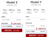 Model Y长续航版价格上调2500元，Model 3长续航版上调1500元