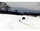 网友实拍雪地行驶的北京吉普欧蓝德SUV
